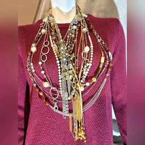 Large Lot of Long Necklaces
